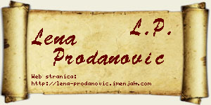 Lena Prodanović vizit kartica